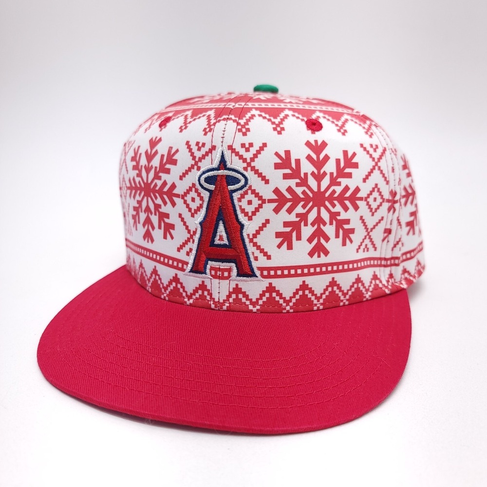 Los Angeles Angels Baseball Hat Cap MLB Anaheim Ugly Sweater Promo Snapback NOS